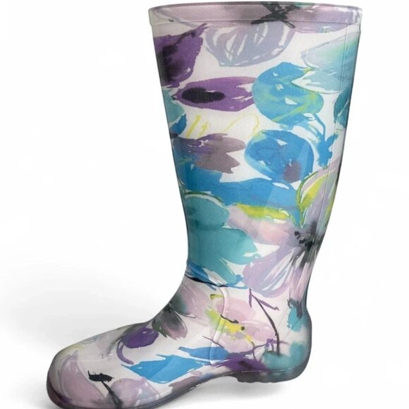 New George Made In Canada Floral Garden Rain Waterproof Boots Women's 6 - Picture 6 of 10